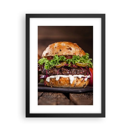 Obraz - Plakat - American dream - 30x40cm - Gastronomia Hamburger Kulinarne - Foto Plakaty na ścianę w czarnej ramie - Plakat do Salonu Sypialni ARTTOR ARTTOR
