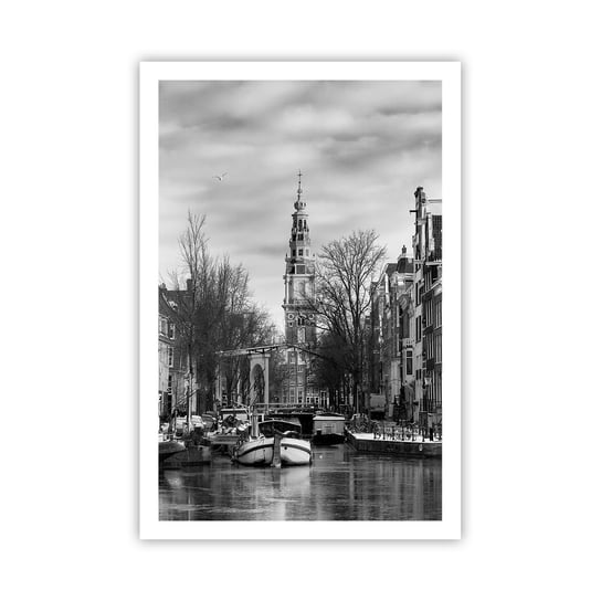 Obraz - Plakat - Amsterdamskie klimaty - 61x91cm - Miasto Amsterdam Architektura - Foto Plakaty na ścianę bez ramy - Plakat do Salonu Sypialni ARTTOR ARTTOR