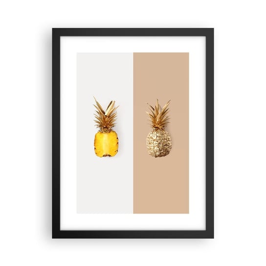 Obraz - Plakat - Ananas dla nas - 30x40cm - Ananas Owoce Deser - Foto Plakaty na ścianę w czarnej ramie - Plakat do Salonu Sypialni ARTTOR ARTTOR
