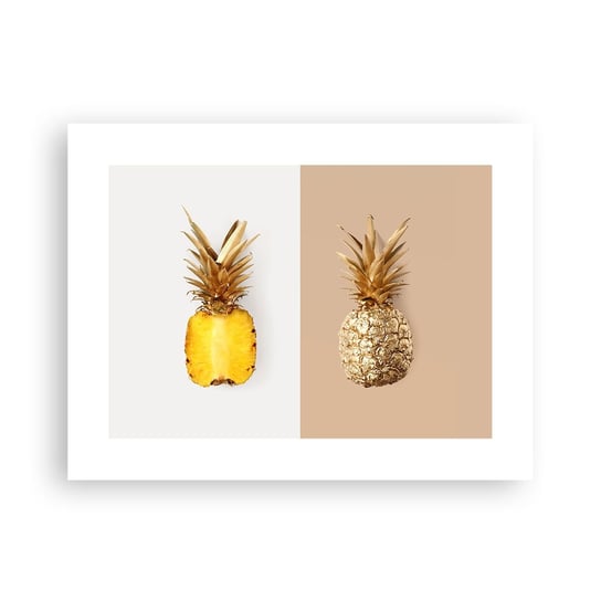 Obraz - Plakat - Ananas dla nas - 40x30cm - Ananas Owoce Deser - Foto Plakaty na ścianę bez ramy - Plakat do Salonu Sypialni ARTTOR ARTTOR
