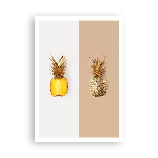 Obraz - Plakat - Ananas dla nas - 70x100cm - Ananas Owoce Deser - Foto Plakaty bez ramy na ścianę do Salonu Sypialni ARTTOR ARTTOR