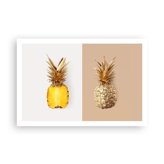 Obraz - Plakat - Ananas dla nas - 91x61cm - Ananas Owoce Deser - Foto Plakaty na ścianę bez ramy - Plakat do Salonu Sypialni ARTTOR ARTTOR