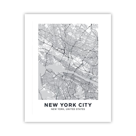 Obraz - Plakat - Anatomia metropolii - 40x50cm - Nowy Jork Mapa Manhattan - Foto Plakaty bez ramy do Salonu Sypialni ARTTOR ARTTOR