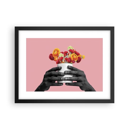 Obraz - Plakat - Apoteoza życia - 40x30cm - Abstrakcja Sztuka Kwiaty - Foto Plakaty na ścianę w czarnej ramie - Plakat do Salonu Sypialni ARTTOR ARTTOR