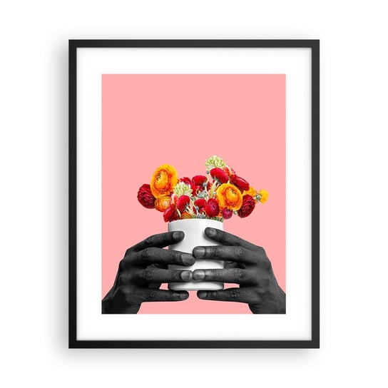 Obraz - Plakat - Apoteoza życia - 40x50cm - Abstrakcja Sztuka Kwiaty - Foto Plakaty w ramie koloru czarnego do Salonu Sypialni ARTTOR ARTTOR
