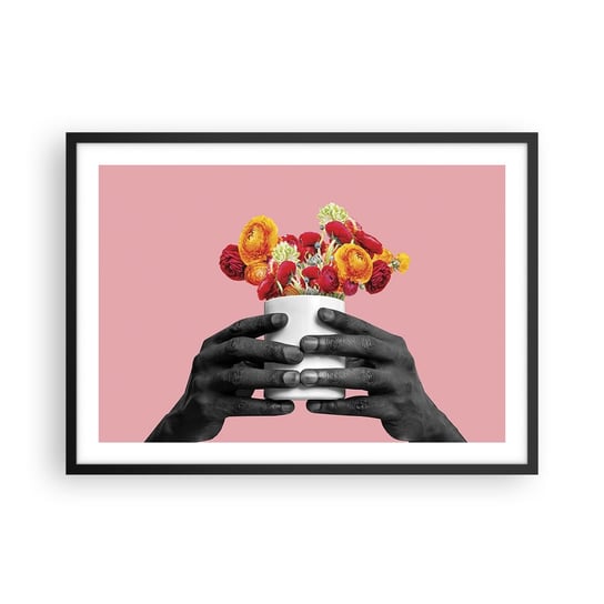Obraz - Plakat - Apoteoza życia - 70x50cm - Abstrakcja Sztuka Kwiaty - Nowoczesny modny obraz Plakat czarna rama ARTTOR ARTTOR
