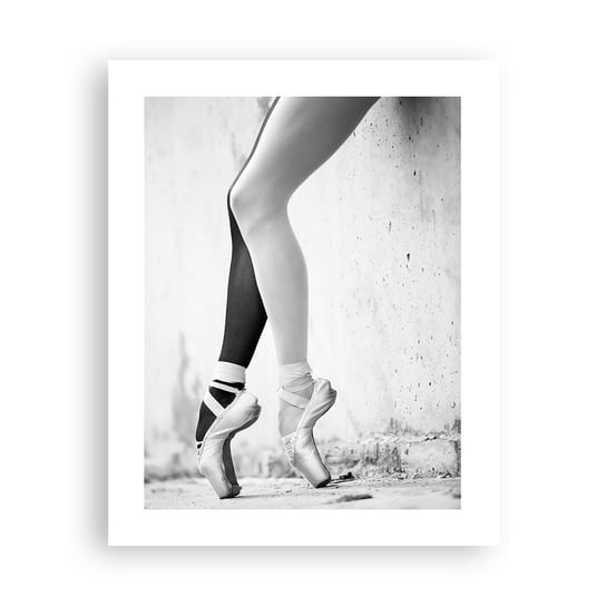 Obraz - Plakat - Balerina, voila! - 40x50cm - Baletnica Czarno-Biały Taniec - Foto Plakaty bez ramy do Salonu Sypialni ARTTOR ARTTOR