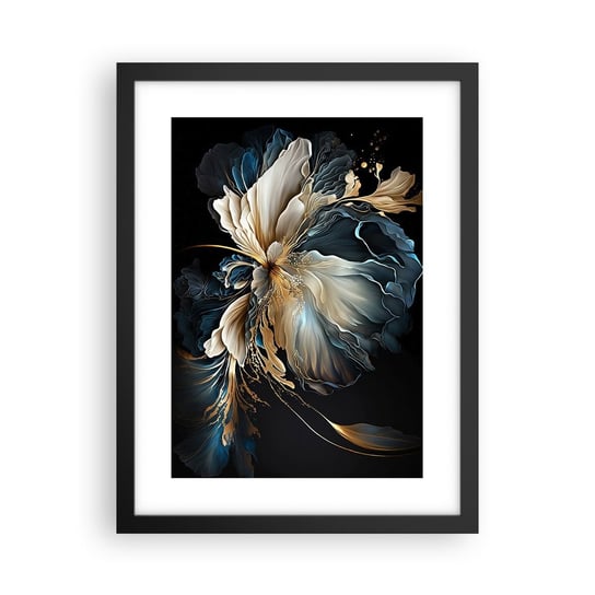Obraz - Plakat - Baśniowy kwiat paproci - 30x40cm - Kwiat Botanika Art Deco - Foto Plakaty na ścianę w czarnej ramie - Plakat do Salonu Sypialni ARTTOR ARTTOR