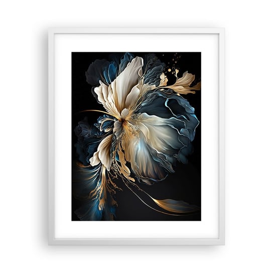 Obraz - Plakat - Baśniowy kwiat paproci - 40x50cm - Kwiat Botanika Art Deco - Foto Plakaty w ramie koloru białego do Salonu Sypialni ARTTOR ARTTOR