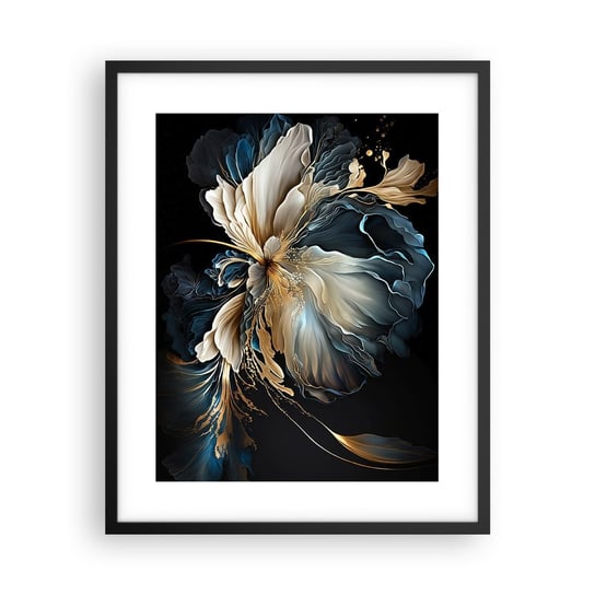 Obraz - Plakat - Baśniowy kwiat paproci - 40x50cm - Kwiat Botanika Art Deco - Foto Plakaty w ramie koloru czarnego do Salonu Sypialni ARTTOR ARTTOR