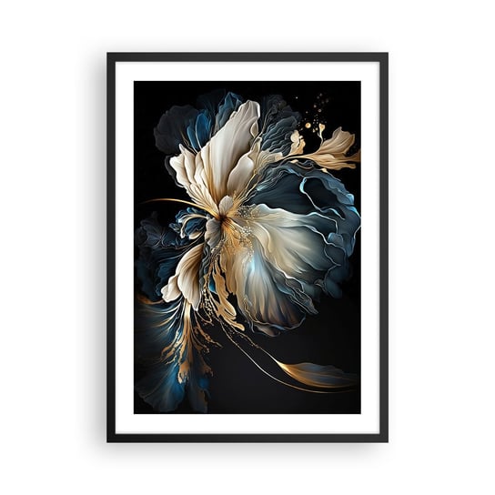 Obraz - Plakat - Baśniowy kwiat paproci - 50x70cm - Kwiat Botanika Art Deco - Nowoczesny modny obraz Plakat czarna rama ARTTOR ARTTOR