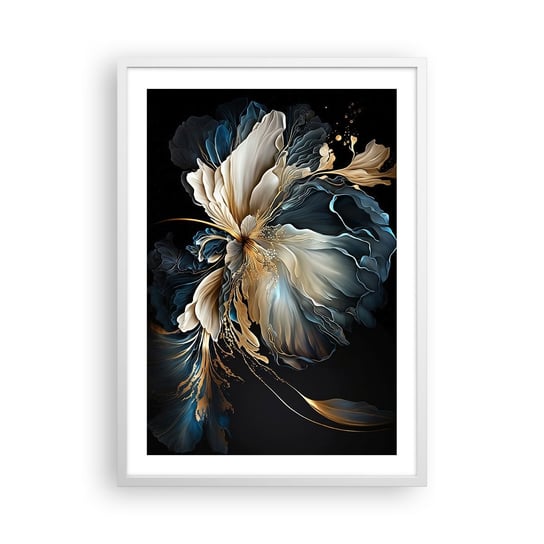 Obraz - Plakat - Baśniowy kwiat paproci - 50x70cm - Kwiat Botanika Art Deco - Nowoczesny modny obraz Plakat rama biała ARTTOR ARTTOR