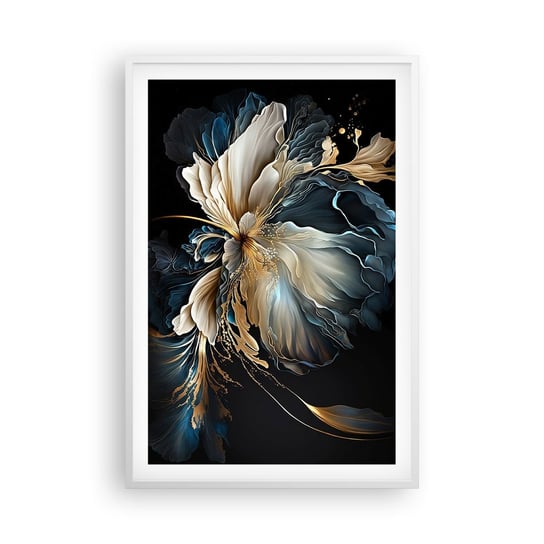Obraz - Plakat - Baśniowy kwiat paproci - 61x91cm - Kwiat Botanika Art Deco - Foto Plakaty na ścianę w ramie białej - Plakat do Salonu Sypialni ARTTOR ARTTOR