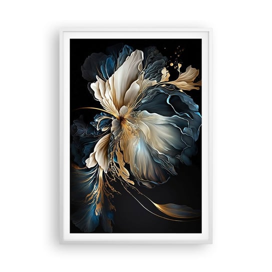 Obraz - Plakat - Baśniowy kwiat paproci - 70x100cm - Kwiat Botanika Art Deco - Foto Plakaty w ramie koloru białego do Salonu Sypialni ARTTOR ARTTOR