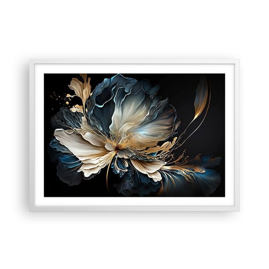 Obraz - Plakat - Baśniowy kwiat paproci - 70x50cm - Kwiat Botanika Art Deco - Nowoczesny modny obraz Plakat rama biała ARTTOR ARTTOR