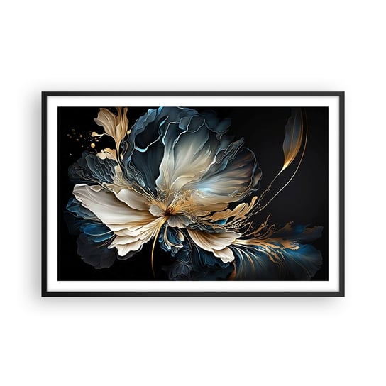 Obraz - Plakat - Baśniowy kwiat paproci - 91x61cm - Kwiat Botanika Art Deco - Foto Plakaty na ścianę w czarnej ramie - Plakat do Salonu Sypialni ARTTOR ARTTOR