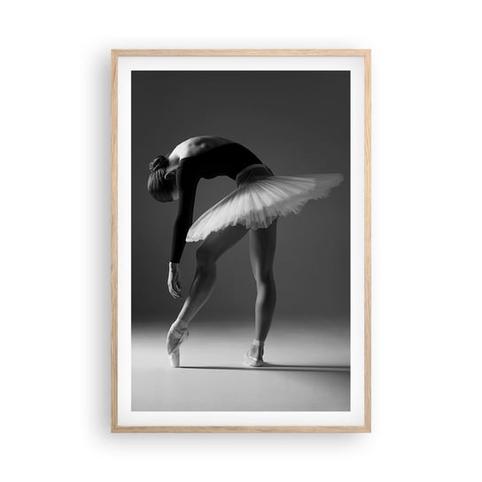 Obraz - Plakat - Bella balerina - 61x91cm - Baletnica Balet Taniec - Foto Plakaty na ścianę w ramie jasny dąb - Plakat do Salonu Sypialni ARTTOR ARTTOR