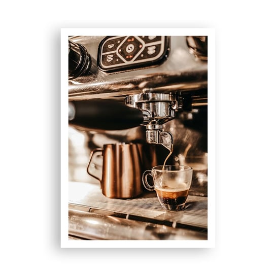 Obraz - Plakat - Blask kawy - 70x100cm - Kawa Ekspres Kawiarnia - Foto Plakaty bez ramy na ścianę do Salonu Sypialni ARTTOR ARTTOR
