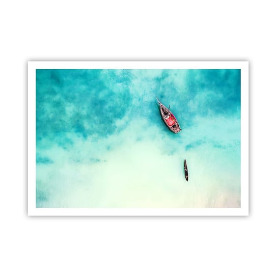 Obraz - Plakat - Bo na plażach Zanzibaru, kiedy nadmiar wód… - 100x70cm - Krajobraz Zanzibar Ocean - Foto Plakaty bez ramy na ścianę do Salonu Sypialni ARTTOR ARTTOR