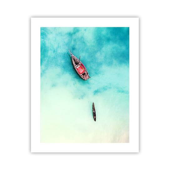 Obraz - Plakat - Bo na plażach Zanzibaru, kiedy nadmiar wód… - 40x50cm - Krajobraz Zanzibar Ocean - Foto Plakaty bez ramy do Salonu Sypialni ARTTOR ARTTOR