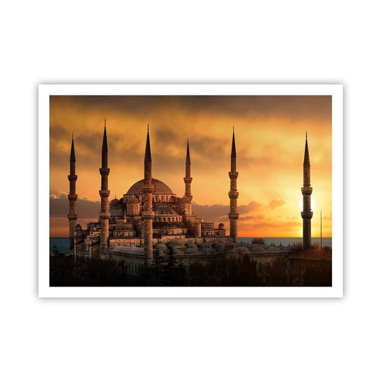 Obraz - Plakat - Bóg jest wielki - 100x70cm - Architektura Meczet Stambuł - Foto Plakaty bez ramy na ścianę do Salonu Sypialni ARTTOR ARTTOR