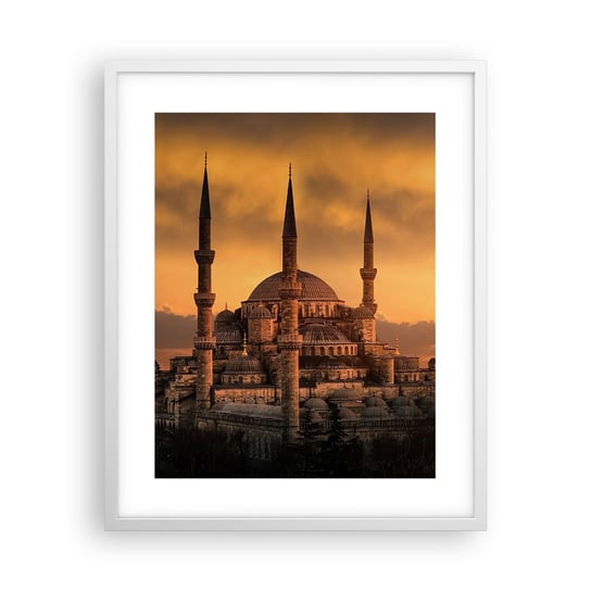 Obraz - Plakat - Bóg jest wielki - 40x50cm - Architektura Meczet Stambuł - Foto Plakaty w ramie koloru białego do Salonu Sypialni ARTTOR ARTTOR