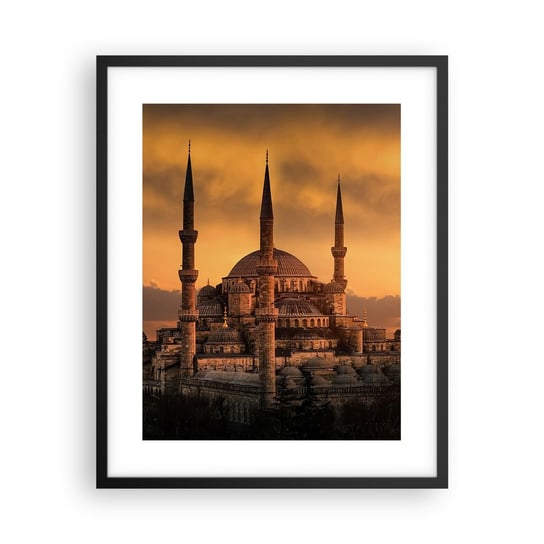 Obraz - Plakat - Bóg jest wielki - 40x50cm - Architektura Meczet Stambuł - Foto Plakaty w ramie koloru czarnego do Salonu Sypialni ARTTOR ARTTOR