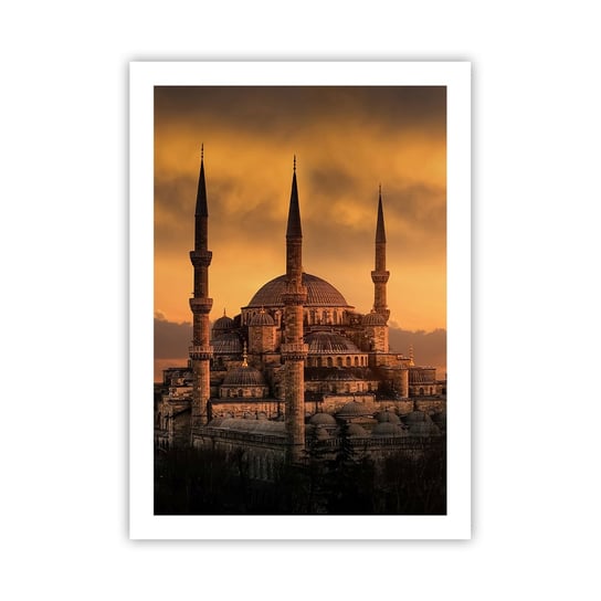 Obraz - Plakat - Bóg jest wielki - 50x70cm - Architektura Meczet Stambuł - Nowoczesny modny obraz Plakat bez ramy do Salonu Sypialni ARTTOR ARTTOR