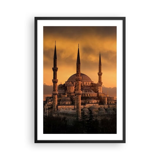 Obraz - Plakat - Bóg jest wielki - 50x70cm - Architektura Meczet Stambuł - Nowoczesny modny obraz Plakat czarna rama ARTTOR ARTTOR