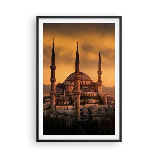 Obraz - Plakat - Bóg jest wielki - 61x91cm - Architektura Meczet Stambuł - Foto Plakaty na ścianę w czarnej ramie - Plakat do Salonu Sypialni ARTTOR ARTTOR