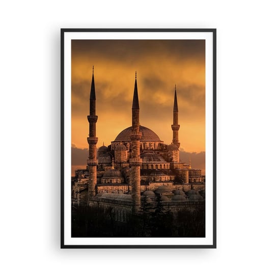 Obraz - Plakat - Bóg jest wielki - 70x100cm - Architektura Meczet Stambuł - Foto Plakaty w ramie koloru czarnego do Salonu Sypialni ARTTOR ARTTOR