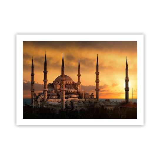 Obraz - Plakat - Bóg jest wielki - 70x50cm - Architektura Meczet Stambuł - Nowoczesny modny obraz Plakat bez ramy do Salonu Sypialni ARTTOR ARTTOR
