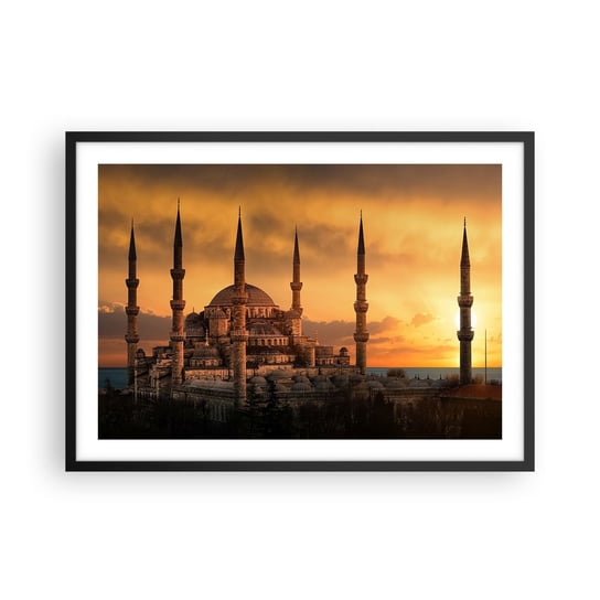 Obraz - Plakat - Bóg jest wielki - 70x50cm - Architektura Meczet Stambuł - Nowoczesny modny obraz Plakat czarna rama ARTTOR ARTTOR