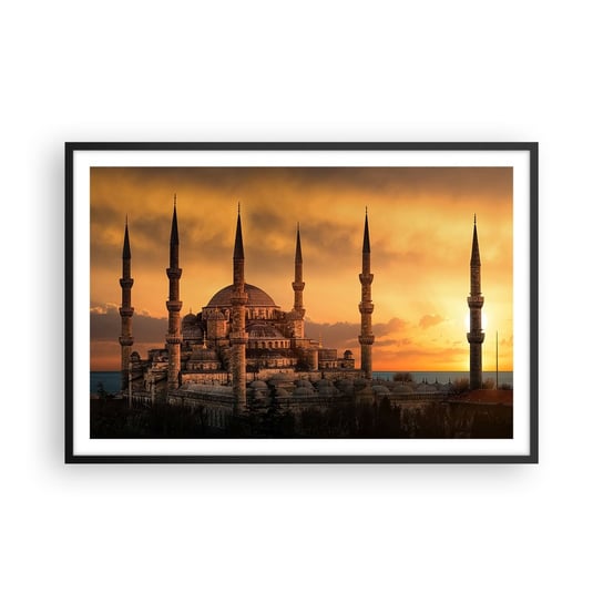 Obraz - Plakat - Bóg jest wielki - 91x61cm - Architektura Meczet Stambuł - Foto Plakaty na ścianę w czarnej ramie - Plakat do Salonu Sypialni ARTTOR ARTTOR