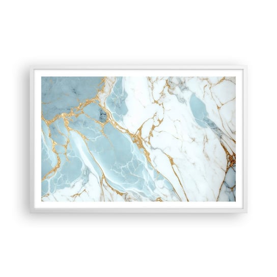 Obraz - Plakat - Bogactwo kamienia - 91x61cm - Art Deco Glamour Marmur - Foto Plakaty na ścianę w ramie białej - Plakat do Salonu Sypialni ARTTOR ARTTOR