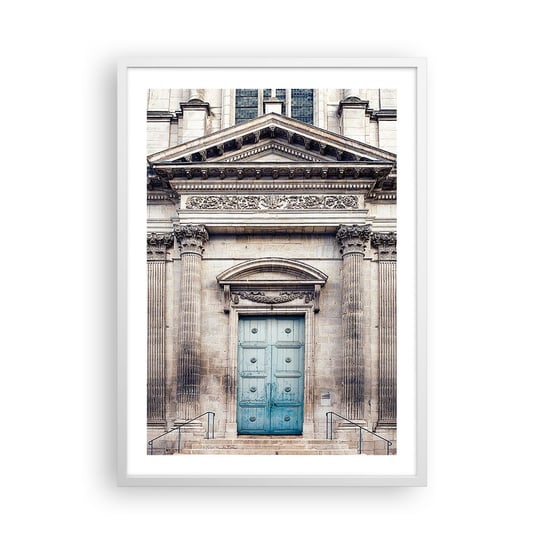 Obraz - Plakat - Brama do świata ducha - 50x70cm - Architektura Drzwi Kościół - Nowoczesny modny obraz Plakat rama biała ARTTOR ARTTOR