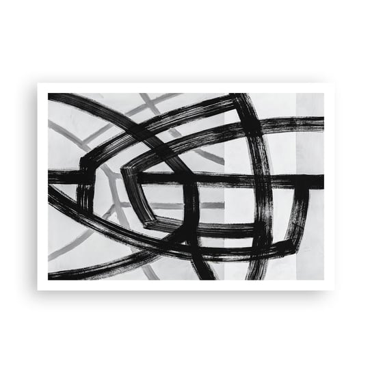Obraz - Plakat - Budowanie głębi - 100x70cm - Kreski Sztuka Nowoczesna - Foto Plakaty bez ramy na ścianę do Salonu Sypialni ARTTOR ARTTOR
