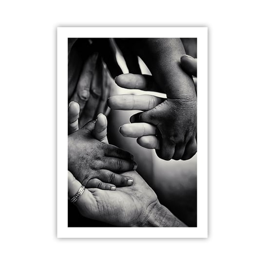 Obraz - Plakat - Być człowiekiem - 50x70cm - Dłonie Ludzie Miłość - Nowoczesny modny obraz Plakat bez ramy do Salonu Sypialni ARTTOR ARTTOR