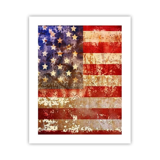Obraz - Plakat - Chwała nie przemija - 40x50cm - Ameryka Flaga Amerykańska Grafika - Foto Plakaty bez ramy do Salonu Sypialni ARTTOR ARTTOR