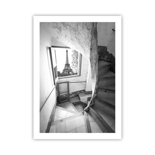 Obraz - Plakat - Co za widok! - 50x70cm - Miasto Wieża Eiffla Paryż - Nowoczesny modny obraz Plakat bez ramy do Salonu Sypialni ARTTOR ARTTOR