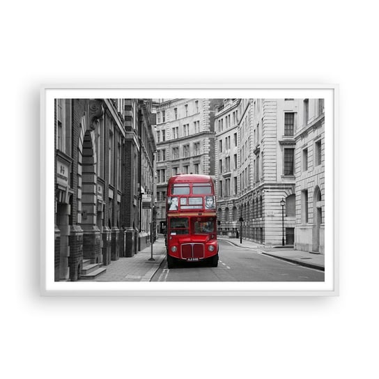Obraz - Plakat - Codzienność nie musi być szara - 100x70cm - Miasto Londyn Architektura - Foto Plakaty w ramie koloru białego do Salonu Sypialni ARTTOR ARTTOR