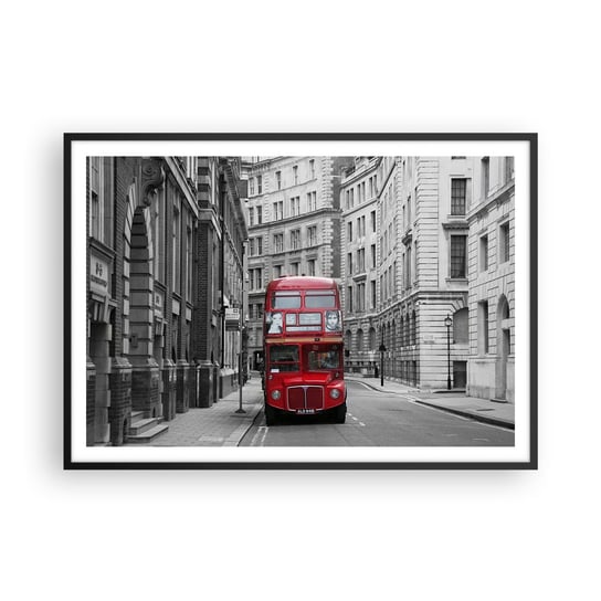 Obraz - Plakat - Codzienność nie musi być szara - 100x70cm - Miasto Londyn Architektura - Foto Plakaty w ramie koloru czarnego do Salonu Sypialni ARTTOR ARTTOR