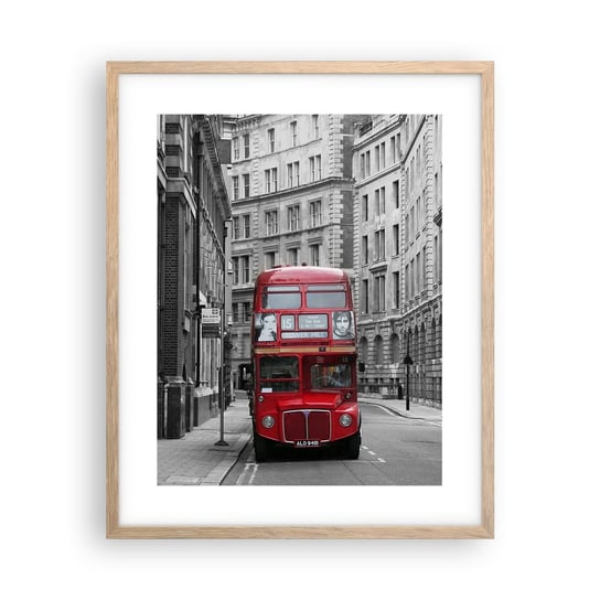 Obraz - Plakat - Codzienność nie musi być szara - 40x50cm - Miasto Londyn Architektura - Foto Plakaty w ramie koloru jasny dąb do Salonu Sypialni ARTTOR ARTTOR