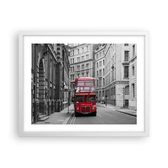 Obraz - Plakat - Codzienność nie musi być szara - 50x40cm - Miasto Londyn Architektura - Foto Plakaty w ramie koloru białego do Salonu Sypialni ARTTOR ARTTOR