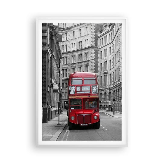 Obraz - Plakat - Codzienność nie musi być szara - 70x100cm - Miasto Londyn Architektura - Foto Plakaty w ramie koloru białego do Salonu Sypialni ARTTOR ARTTOR