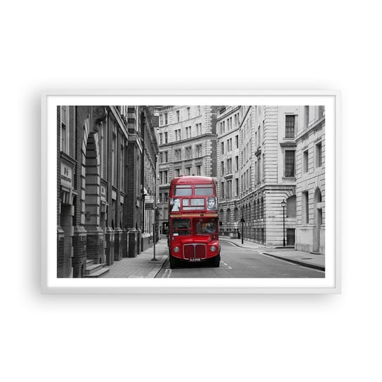 Obraz - Plakat - Codzienność nie musi być szara - 91x61cm - Miasto Londyn Architektura - Foto Plakaty na ścianę w ramie białej - Plakat do Salonu Sypialni ARTTOR ARTTOR