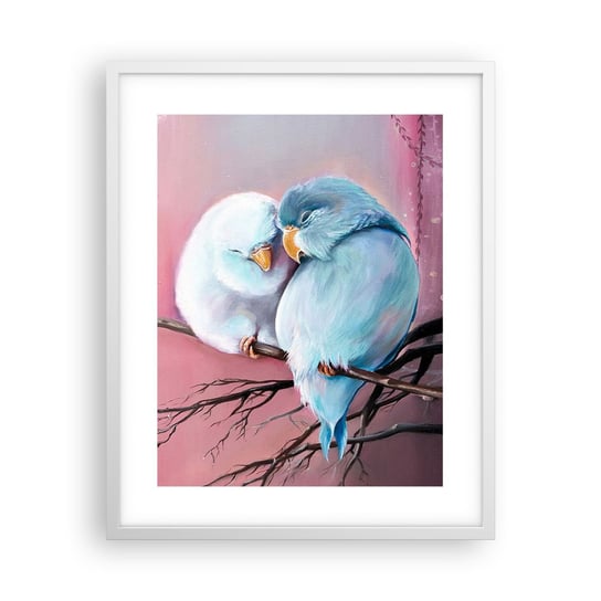 Obraz - Plakat - Cóż tu dodać?… - 40x50cm - Ptaki Natura Sztuka - Foto Plakaty w ramie koloru białego do Salonu Sypialni ARTTOR ARTTOR