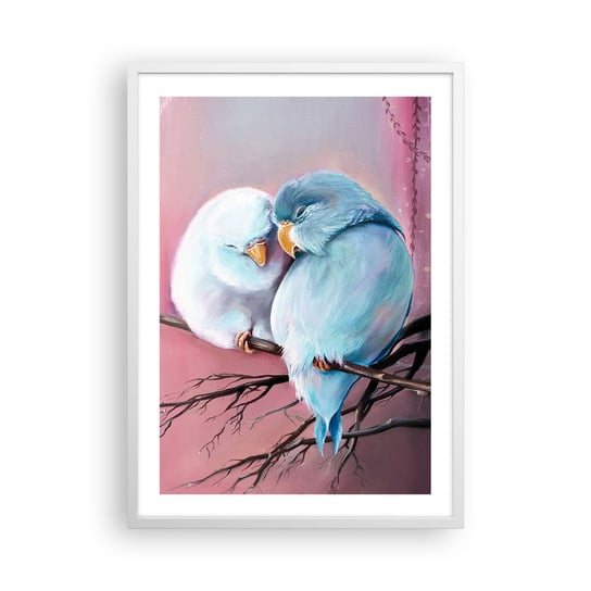 Obraz - Plakat - Cóż tu dodać?… - 50x70cm - Ptaki Natura Sztuka - Nowoczesny modny obraz Plakat rama biała ARTTOR ARTTOR