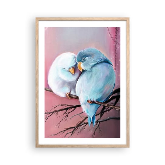 Obraz - Plakat - Cóż tu dodać?… - 50x70cm - Ptaki Natura Sztuka - Nowoczesny modny obraz Plakat rama jasny dąb ARTTOR ARTTOR
