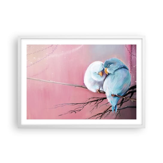 Obraz - Plakat - Cóż tu dodać?… - 70x50cm - Ptaki Natura Sztuka - Nowoczesny modny obraz Plakat rama biała ARTTOR ARTTOR
